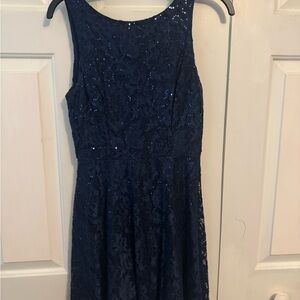 Speechless Midnight Blue Lace Dress